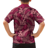 Sweet Pink Monstera Family Matching Tank Maxi Dress and Hawaiian Shirt Polynesian Tribal Pattern LT01 - Polynesian Pride