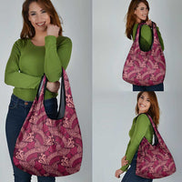 Sweet Pink Monstera Grocery Bag Polynesian Tribal Pattern LT01 - Polynesian Pride