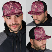 Sweet Pink Monstera Mesh Trucker Cap Polynesian Tribal Pattern - Polynesian Pride
