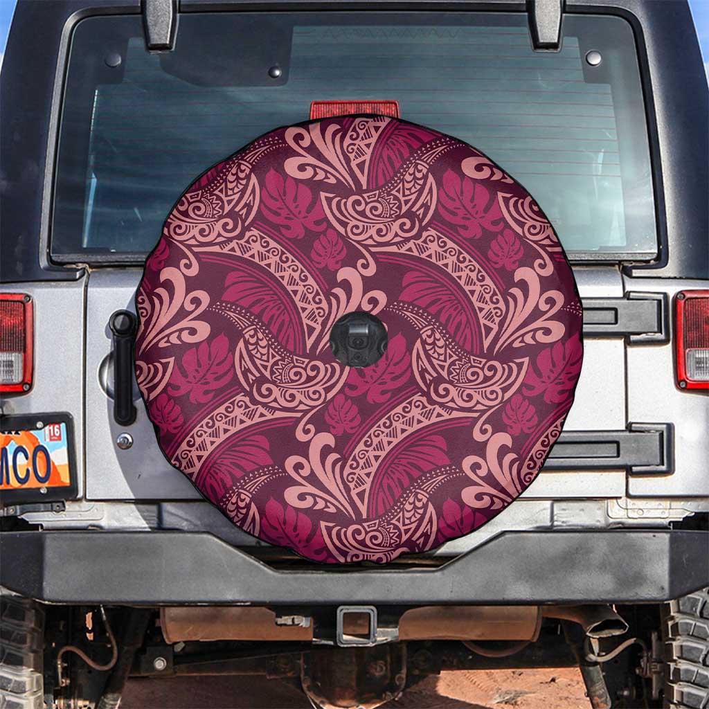 Sweet Pink Monstera Spare Tire Cover Polynesian Tribal Pattern LT01 Pink - Polynesian Pride