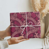 Sweet Pink Monstera Wrapping Paper Polynesian Tribal Pattern - Polynesian Pride