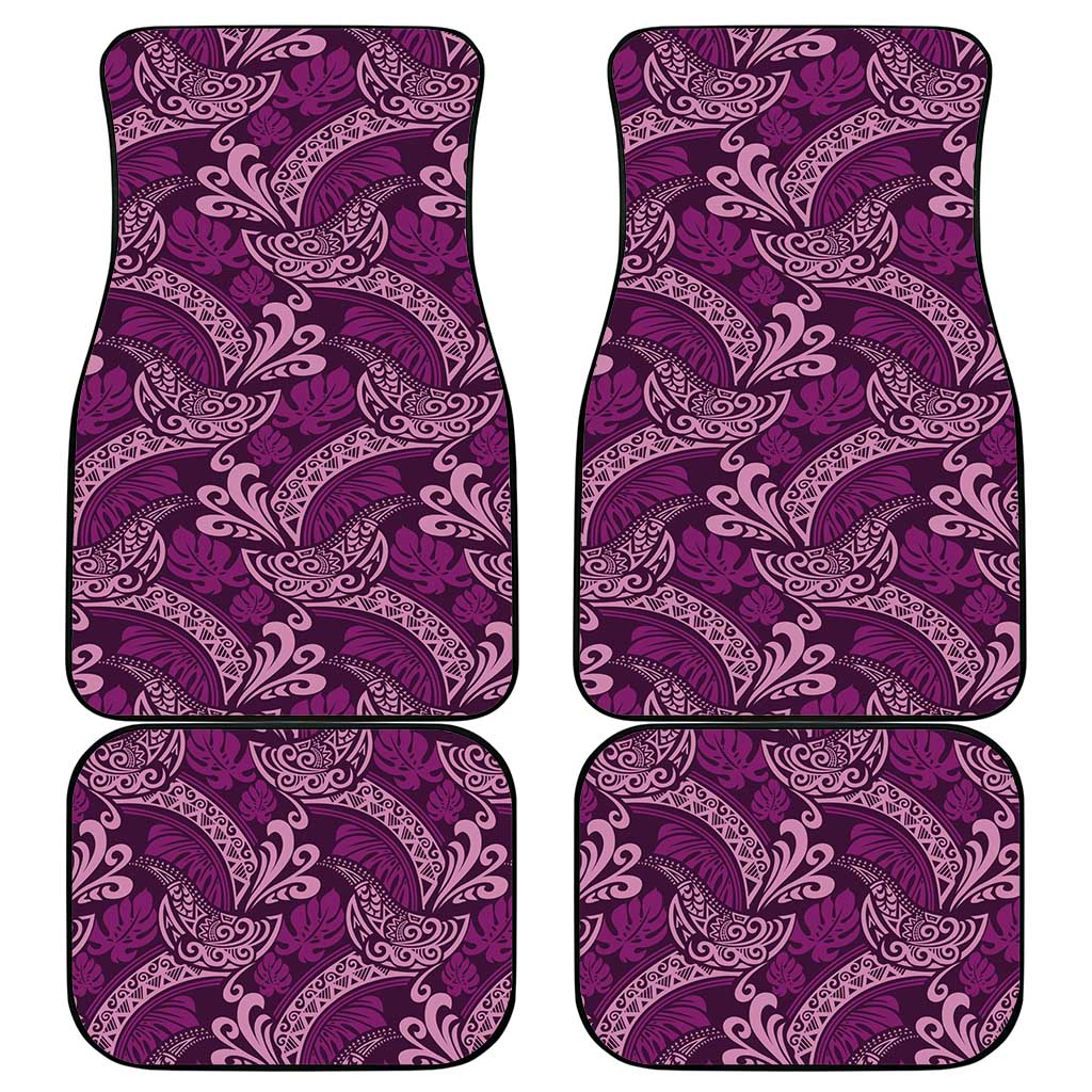 Royal Purple Monstera Car Mats Polynesian Tribal Pattern LT01 - Polynesian Pride
