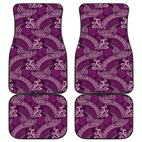 Royal Purple Monstera Car Mats Polynesian Tribal Pattern LT01 - Polynesian Pride