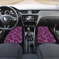 Royal Purple Monstera Car Mats Polynesian Tribal Pattern LT01 Set 2pcs - Front Purple - Polynesian Pride