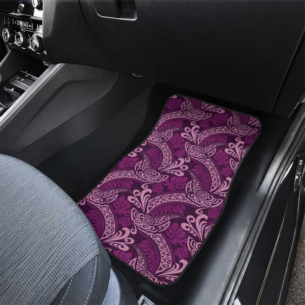 Royal Purple Monstera Car Mats Polynesian Tribal Pattern LT01 - Polynesian Pride