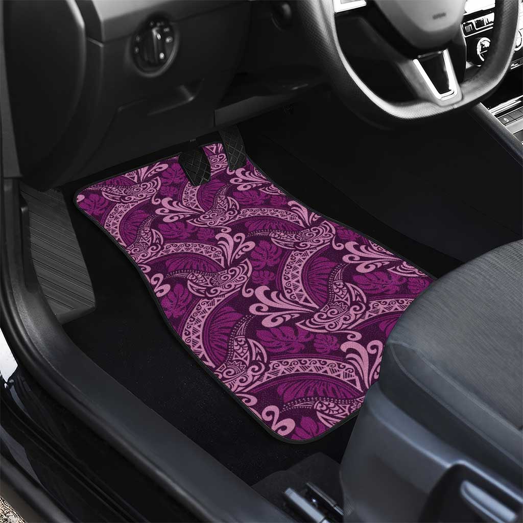 Royal Purple Monstera Car Mats Polynesian Tribal Pattern LT01 - Polynesian Pride