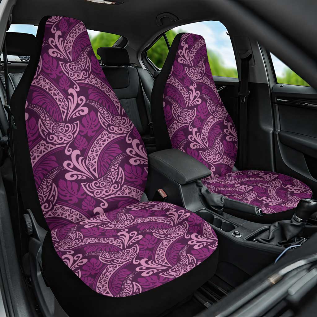 Royal Purple Monstera Car Seat Cover Polynesian Tribal Pattern LT01 One Size Purple - Polynesian Pride