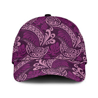Royal Purple Monstera Classic Cap Polynesian Tribal Pattern - Polynesian Pride