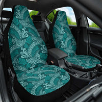 Teal Monstera Car Seat Cover Polynesian Tribal Pattern LT01 One Size Teal - Polynesian Pride