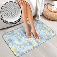 Anthurium Plumeria Lei Pastel Bathroom Set Blue Hawaiian Splendid Palaka