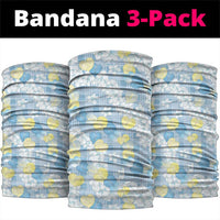 Anthurium Plumeria Lei Pastel Neck Gaiter Blue Hawaiian Splendid Palaka