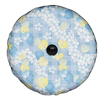 Anthurium Plumeria Lei Pastel Spare Tire Cover Blue Hawaiian Splendid Palaka