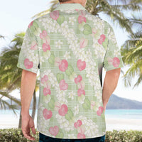 Anthurium Plumeria Lei Pastel Hawaiian Shirt Green Hawaiian Splendid Palaka