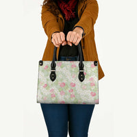 Anthurium Plumeria Lei Pastel Leather Bag Green Hawaiian Splendid Palaka