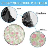 Anthurium Plumeria Lei Pastel Spare Tire Cover Green Hawaiian Splendid Palaka