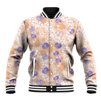 Anthurium Plumeria Lei Pastel Baseball Jacket Orange Hawaiian Splendid Palaka