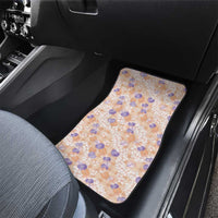 Anthurium Plumeria Lei Pastel Car Mats Orange Hawaiian Splendid Palaka
