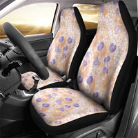 Anthurium Plumeria Lei Pastel Car Seat Cover Orange Hawaiian Splendid Palaka