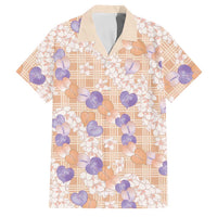 Anthurium Plumeria Lei Pastel Family Matching Long Sleeve Bodycon Dress and Hawaiian Shirt Orange Hawaiian Splendid Palaka LT01 Dad's Shirt - Short Sleeve Orange - Polynesian Pride
