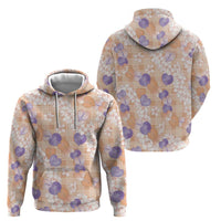 Anthurium Plumeria Lei Pastel Hoodie Orange Hawaiian Splendid Palaka