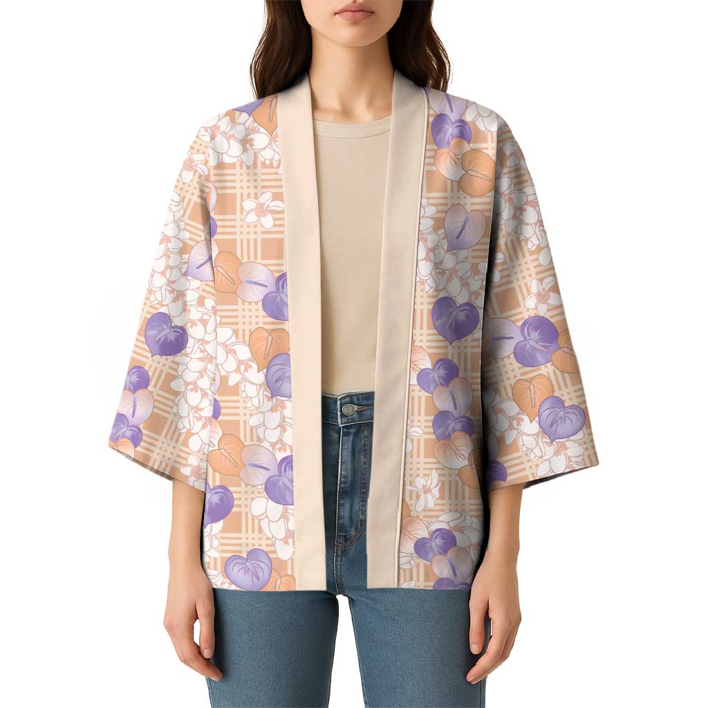 Anthurium Plumeria Lei Pastel Kimono Orange Hawaiian Splendid Palaka