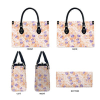 Anthurium Plumeria Lei Pastel Leather Bag Orange Hawaiian Splendid Palaka
