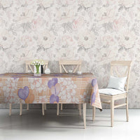 Anthurium Plumeria Lei Pastel Tablecloth Orange Hawaiian Splendid Palaka