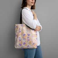 Anthurium Plumeria Lei Pastel Tote Bag Orange Hawaiian Splendid Palaka