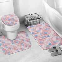 Anthurium Plumeria Lei Pastel Bathroom Set Pink Hawaiian Splendid Palaka