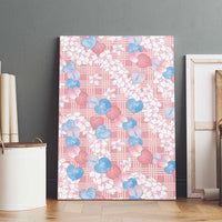 Anthurium Plumeria Lei Pastel Canvas Wall Art Pink Hawaiian Splendid Palaka
