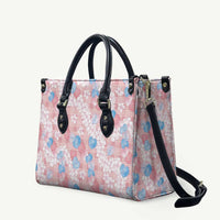 Anthurium Plumeria Lei Pastel Leather Bag Pink Hawaiian Splendid Palaka