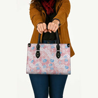 Anthurium Plumeria Lei Pastel Leather Bag Pink Hawaiian Splendid Palaka