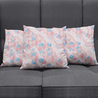 Anthurium Plumeria Lei Pastel Pillow Cover Pink Hawaiian Splendid Palaka