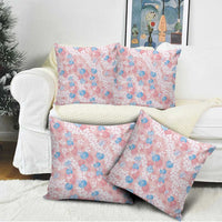 Anthurium Plumeria Lei Pastel Pillow Cover Pink Hawaiian Splendid Palaka