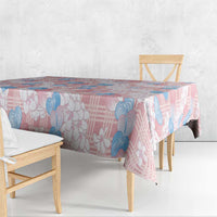 Anthurium Plumeria Lei Pastel Tablecloth Pink Hawaiian Splendid Palaka