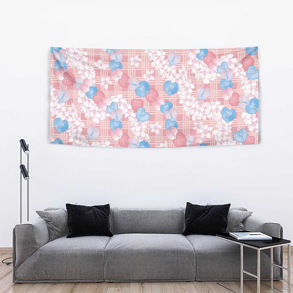 Anthurium Plumeria Lei Pastel Tapestry Pink Hawaiian Splendid Palaka