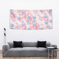 Anthurium Plumeria Lei Pastel Tapestry Pink Hawaiian Splendid Palaka