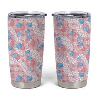 Anthurium Plumeria Lei Pastel Tumbler Cup Pink Hawaiian Splendid Palaka