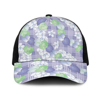 Anthurium Plumeria Lei Pastel Baseball Net Cap Purple Hawaiian Splendid Palaka
