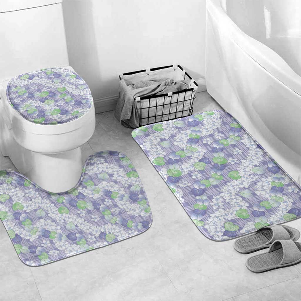 Anthurium Plumeria Lei Pastel Bathroom Set Purple Hawaiian Splendid Palaka