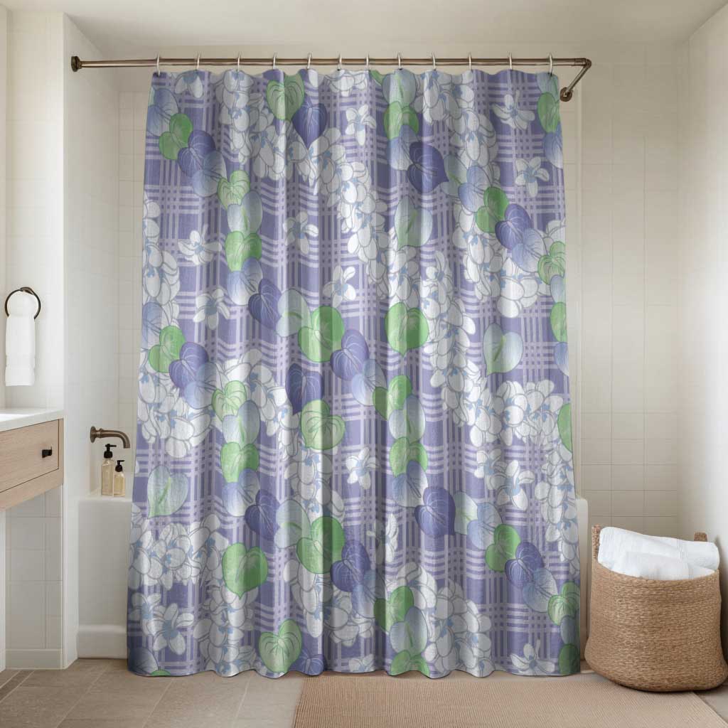 Anthurium Plumeria Lei Pastel Bathroom Set Purple Hawaiian Splendid Palaka