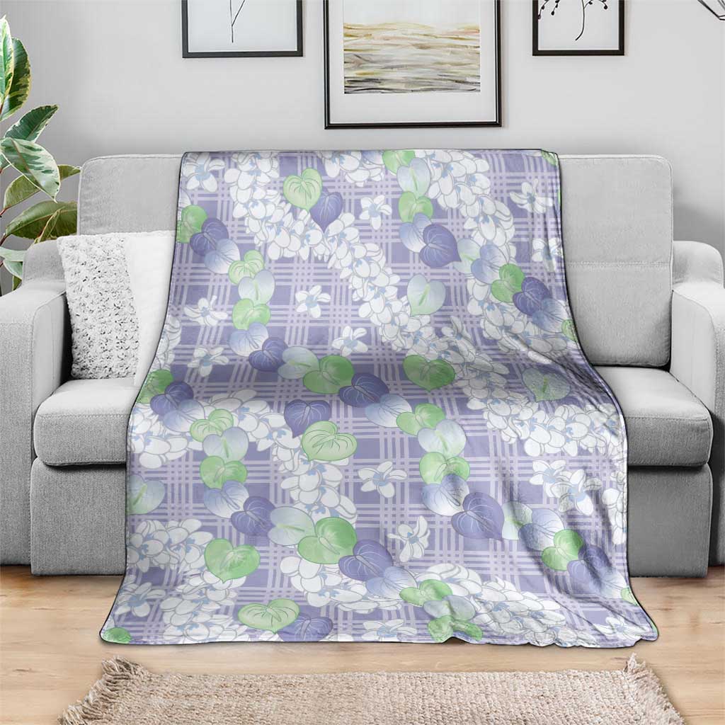 Anthurium Plumeria Lei Pastel Blanket Purple Hawaiian Splendid Palaka