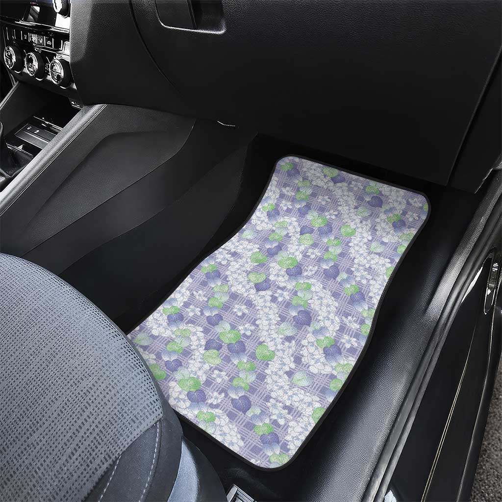 Anthurium Plumeria Lei Pastel Car Mats Purple Hawaiian Splendid Palaka
