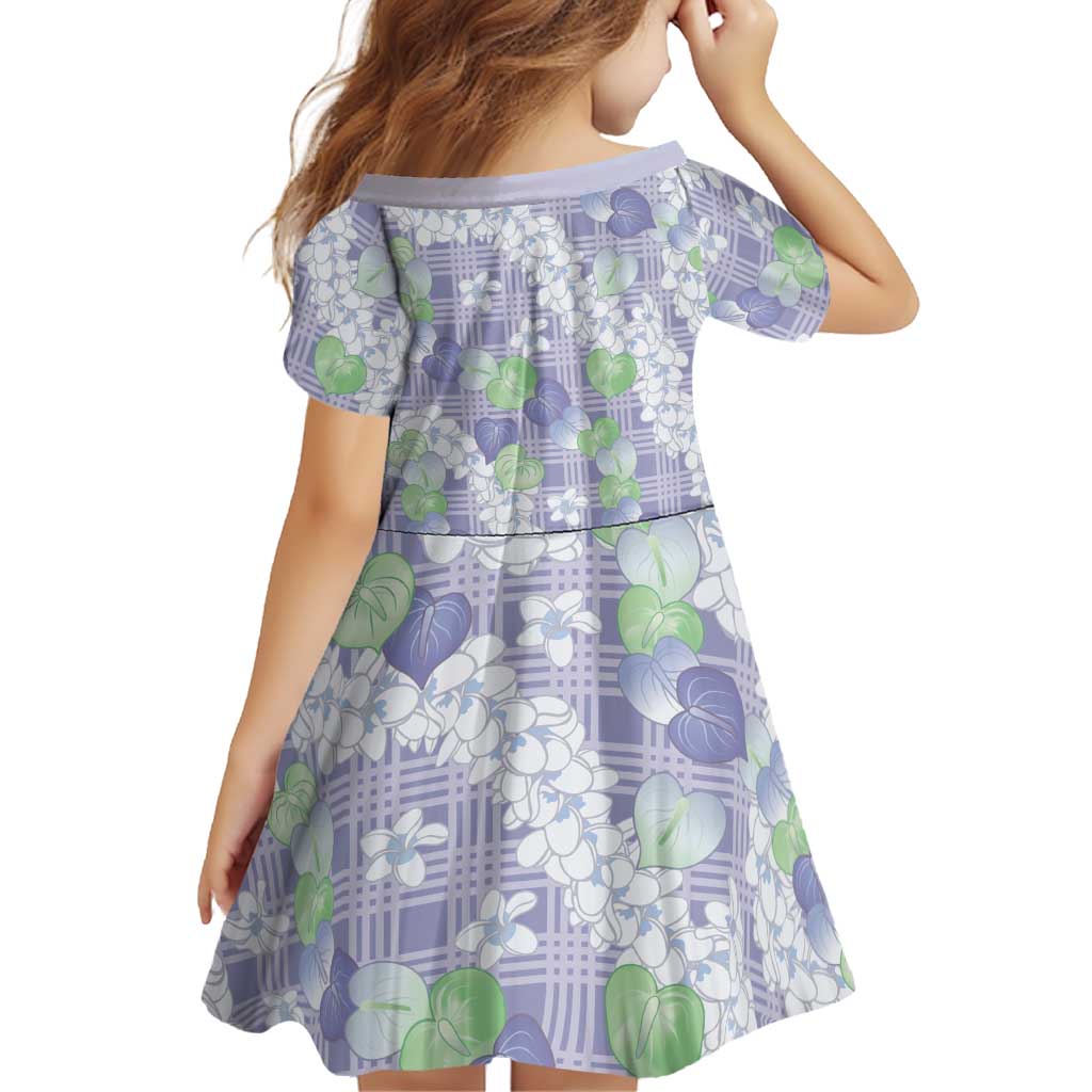 Anthurium Plumeria Lei Pastel Family Matching Off Shoulder Maxi Dress and Hawaiian Shirt Purple Hawaiian Splendid Palaka LT01 - Polynesian Pride