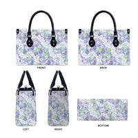 Anthurium Plumeria Lei Pastel Leather Bag Purple Hawaiian Splendid Palaka