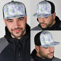 Anthurium Plumeria Lei Pastel Mesh Trucker Cap Purple Hawaiian Splendid Palaka