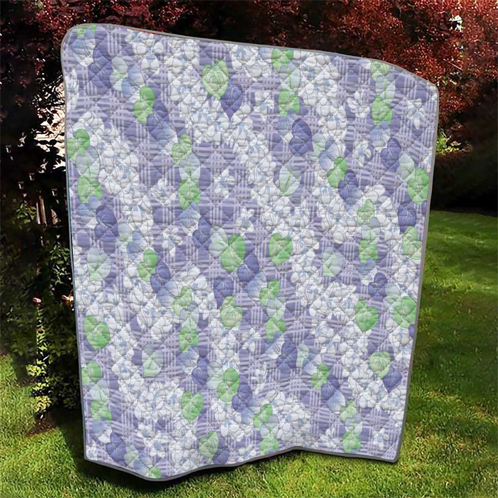 Anthurium Plumeria Lei Pastel Quilt Purple Hawaiian Splendid Palaka