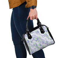 Anthurium Plumeria Lei Pastel Shoulder Handbag Purple Hawaiian Splendid Palaka