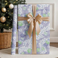 Anthurium Plumeria Lei Pastel Wrapping Paper Purple Hawaiian Splendid Palaka
