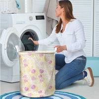 Anthurium Plumeria Lei Pastel Laundry Basket Yellow Hawaiian Splendid Palaka
